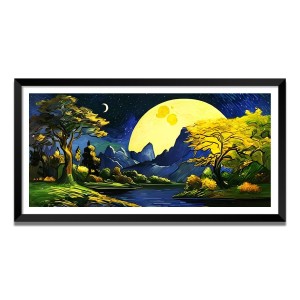 Nature Landscape Floating Frame Scenery Digital Print - (I5661) - 18x36 inch Modern Nature Wall Art for Living Room, Bedroom, Office, Hotels, Drawing Room Nature Landscape Floating Frame Scenery Digital Print - (I5661) - 18x36 inch Modern Nature Wall Art for Living Room, Bedroom, Office, Hotels, Drawing Room