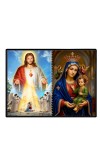 Jesus Christ - Virgin Mary Laminated Photo - 11x13 Inches, Divine Blessings For Home & Office And Temple Decoration (F16383)