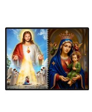 Jesus Christ - Virgin Mary Laminated Photo - 11x13 Inches, Divine Blessings For Home & Office And Temple Decoration (F16383)