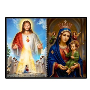 Jesus Christ-Virgin Mary Laminated Photo - 7x9 Inches, Divine Blessings For Home & Office And Temple Decoration (F16383) Jesus Christ-Virgin Mary Laminated Photo - 7x9 Inches, Divine Blessings For Home & Office And Temple Decoration (F16383)