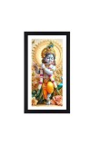 Hi Tech Sales Lord Krishna Photo Frame for Wall | Multicolor Wood Laminated Krishna Wall Frame | Hindu God Krishna Picture for Puja Room, Temple & Living Room Decor | Spiritual Home Decor Gift (16 x 9.2 Inch)