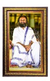 Sri Sri Ravi Shankar Digital Golden Balck Color Photo Frame | Hindu Religious Wall Decor | 14x20 Inches - Inspirational Wall Art For Office, Home Decor - Ideal Spiritual Gift (F16612)