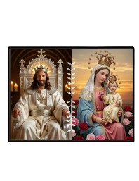 Jesus Lady Of FatimaLaminated Photo - 11x13 Inches, Divine Blessings For Home & Office And Temple Decoration (F16217)
