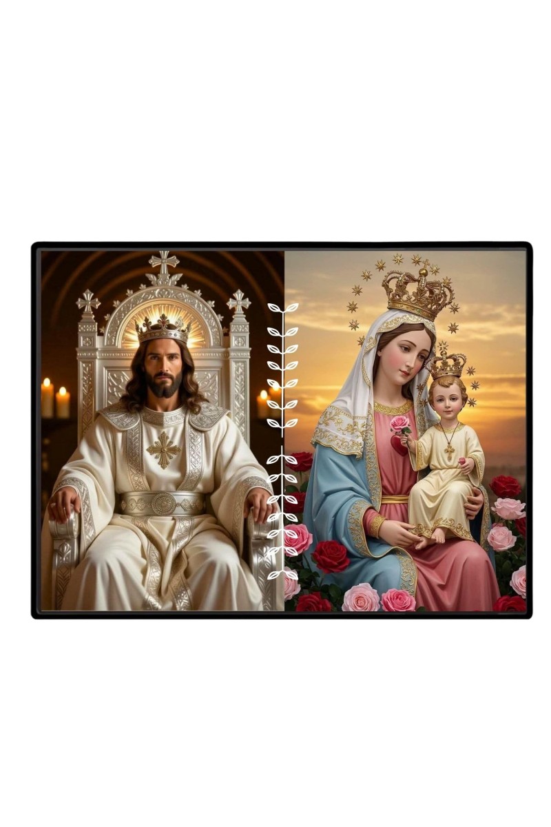 Jesus Lady Of Fatima. Laminated Photo - 7x9 Inches, Divine Blessings For Home & Office And Temple Decoration (F16217)