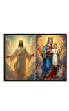 Jesus Christ - Virgin Mary Laminated Photo - 11x13 Inches, Divine Blessings For Home & Office And Temple Decoration (F16393)