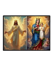 Jesus Christ - Virgin Mary Laminated Photo - 11x13 Inches, Divine Blessings For Home & Office And Temple Decoration (F16393)