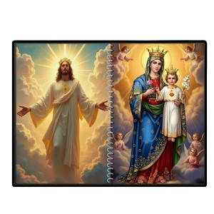 Jesus Christ - Virgin Mary Laminated Photo - 7x9 Inches, Divine Blessings For Home & Office And Temple Decoration (F16393) Jesus Christ - Virgin Mary Laminated Photo - 7x9 Inches, Divine Blessings For Home & Office And Temple Decoration (F16393)