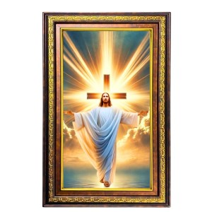 Lord Jesus Digital Golden Balck Color Photo Frame | Hindu Religious Wall Decor | 12x18 Inches - Inspirational Wall Art For Office, Home Decor - Ideal Spiritual Gift (F16757) Lord Jesus Digital Golden Balck Color Photo Frame | Hindu Religious Wall Decor | 12x18 Inches - Inspirational Wall Art For Office, Home Decor - Ideal Spiritual Gift (F16757)