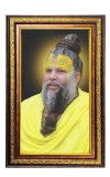 Premanand Maharaj Digital Golden Balck Color Photo Frame | Hindu Religious Wall Decor | 14x20 Inches - Inspirational Wall Art For Office, Home Decor - Ideal Spiritual Gift (F16486)