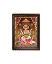 Maa Swaraswati Digital Print Photo 10.7x12.7 inches - Vibrant Religious Wall Art for Home or Office Decor.