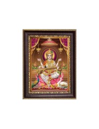 Maa Swaraswati Digital Print Photo 10.7x12.7 inches - Vibrant Religious Wall Art for Home or Office Decor.