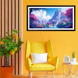 Nature Landscape Floating Frame Scenery Digital Print - (I5864) - 24x36 inch Modern Nature Wall Art for Living Room, Bedroom, Office, Hotels, Drawing Room