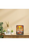 Lakshmi & Ganesh Laminated Photo - 5x7 Inches, Divine Blessings for Home & Office and Temple Decoration