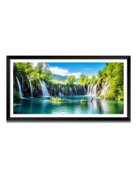 Nature Landscape Floating Frame Scenery Digital Print - (I5589) - 24x48 inch Modern Nature Wall Art for Living Room, Bedroom, Office, Hotels, Drawing Room
