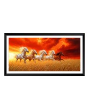 Nature Landscape Floating Frame Scenery Digital Print - (I5921) - 12x24 inch Modern Nature Wall Art for Living Room, Bedroom, Office, Hotels, Drawing Room