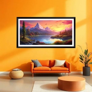 Nature Landscape Floating Frame Scenery Digital Print - (I5644) - 12x24 inch Modern Nature Wall Art for Living Room, Bedroom, Office, Hotels, Drawing Room Nature Landscape Floating Frame Scenery Digital Print - (I5644) - 12x24 inch Modern Nature Wall Art for Living Room, Bedroom, Office, Hotels, Drawing Room