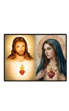Jesus Christ - Virgin Mary Laminated Photo - 13x15 Inches, Divine Blessings For Home & Office And Temple Decoration (F16334)