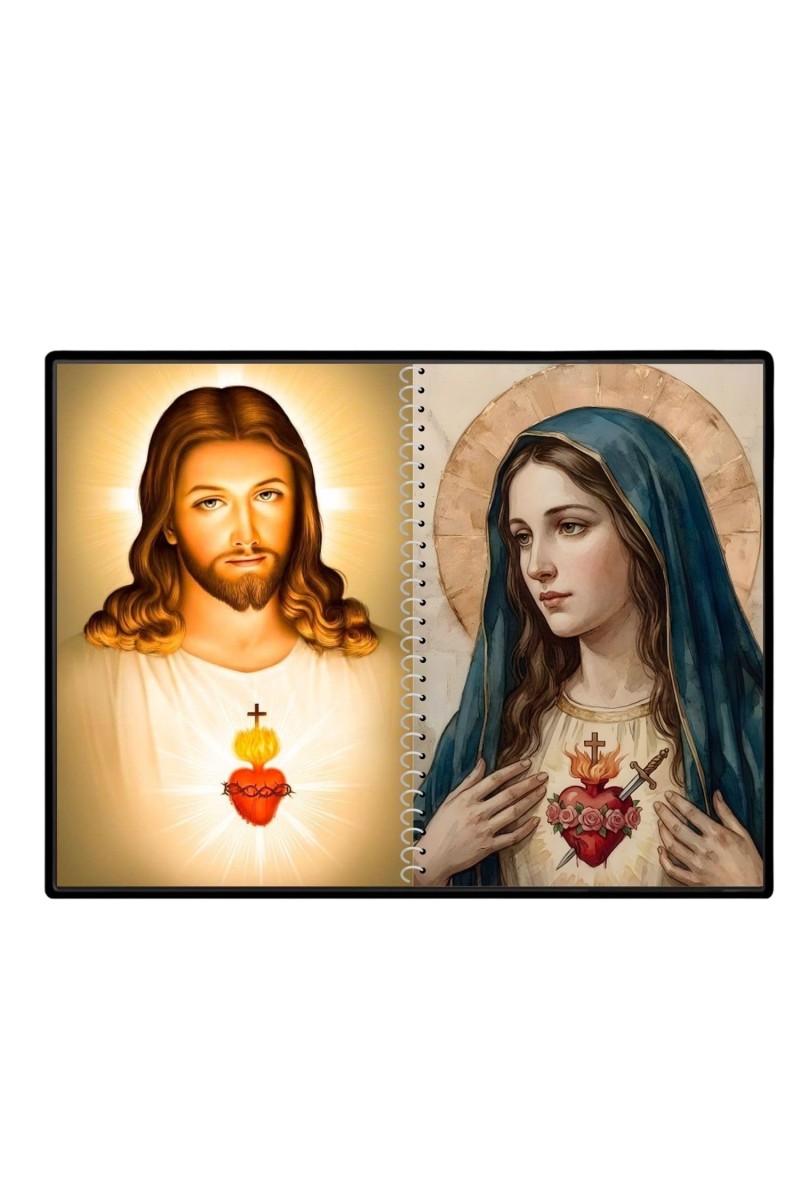 Jesus Christ - Virgin Mary Laminated Photo - 13x15 Inches, Divine Blessings For Home & Office And Temple Decoration (F16334)