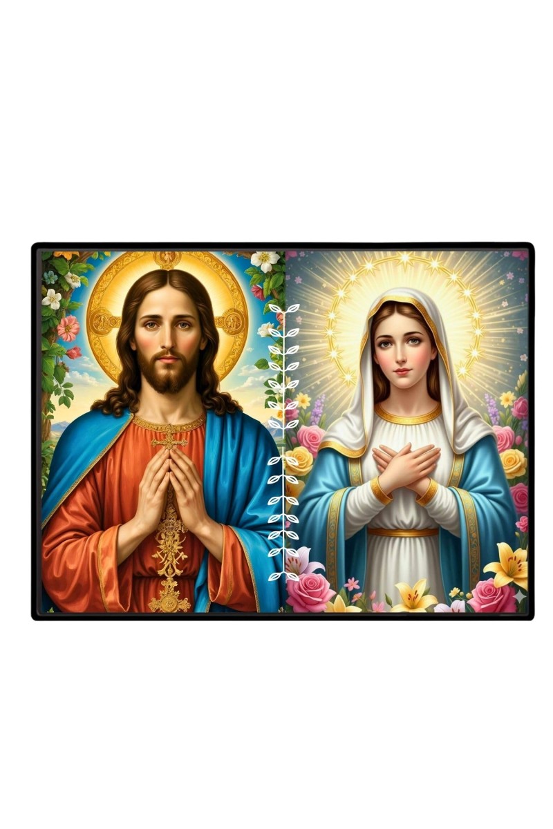 Jesus Christ - Our Lady Of Perpetual Help Laminated Photo - 11x13 Inches, Divine Blessings For Home & Office And Temple Decoration (F16268)