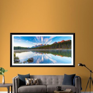 Nature Landscape Floating Frame Scenery Digital Print - (I5849) - 24x48 inch Modern Nature Wall Art for Living Room, Bedroom, Office, Hotels, Drawing Room Nature Landscape Floating Frame Scenery Digital Print - (I5849) - 24x48 inch Modern Nature Wall Art for Living Room, Bedroom, Office, Hotels, Drawing Room