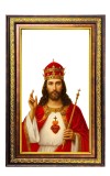 Lord Jesus Digital Golden Balck Color Photo Frame | Hindu Religious Wall Decor | 10x16 Inches - Inspirational Wall Art For Office, Home Decor - Ideal Spiritual Gift (F16742)