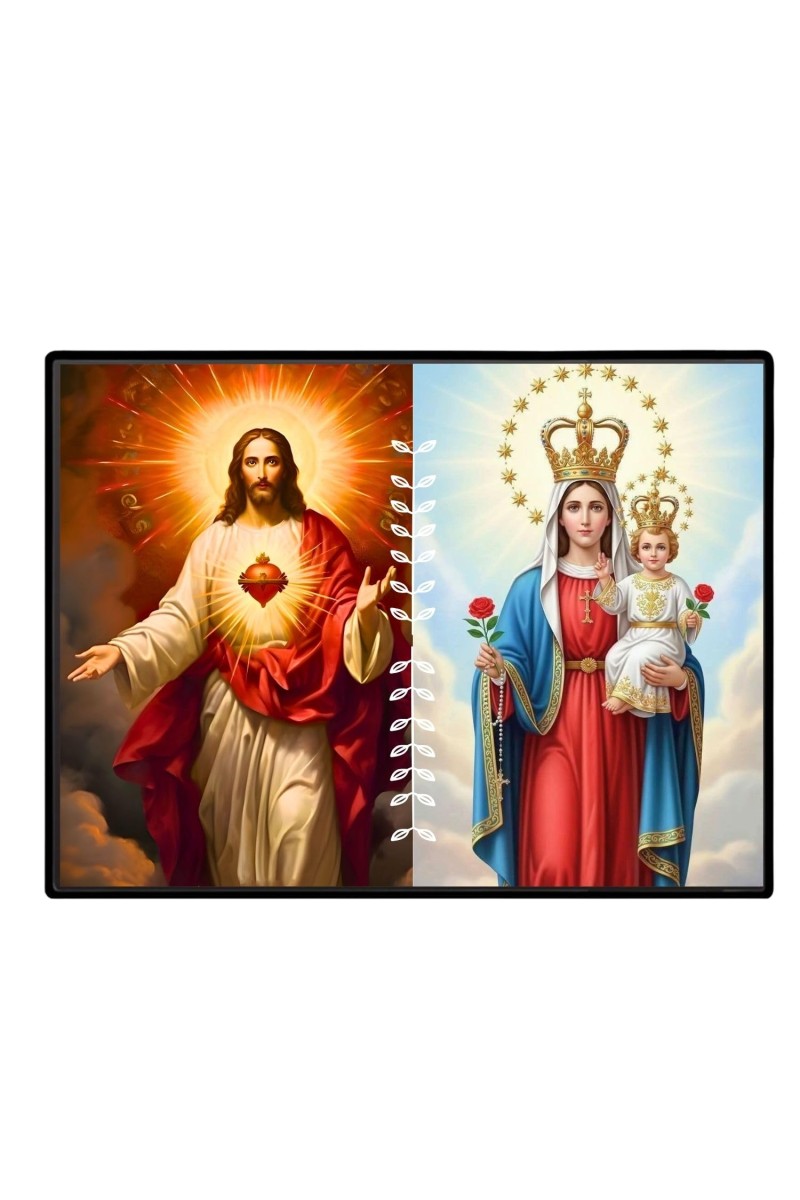 Jesus Christ - Our Lady Of Perpetual Help Laminated Photo - 11x13 Inches, Divine Blessings For Home & Office And Temple Decoration (F16261)