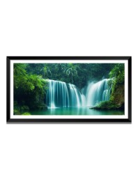 Nature Landscape Floating Frame Scenery Digital Print - (I5871) - 18x36 inch Modern Nature Wall Art for Living Room, Bedroom, Office, Hotels, Drawing Room