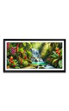 Nature Landscape Floating Frame Scenery Digital Print - (I5790) - 12x24 inch Modern Nature Wall Art for Living Room, Bedroom, Office, Hotels, Drawing Room