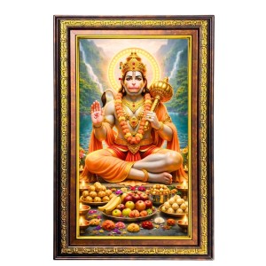 Lord Hanuman Digital Golden Balck Color Photo Frame | Hindu Religious Wall Decor | 16x22 Inches - Inspirational Wall Art For Office, Home Decor - Ideal Spiritual Gift (F16874) Lord Hanuman Digital Golden Balck Color Photo Frame | Hindu Religious Wall Decor | 16x22 Inches - Inspirational Wall Art For Office, Home Decor - Ideal Spiritual Gift (F16874)