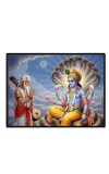 Lord Vishnu Laminated Photo - 9x11 Inches, Divine Blessings For Home & Office And Temple Decoration (F16056)