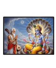Lord Vishnu Laminated Photo - 9x11 Inches, Divine Blessings For Home & Office And Temple Decoration (F16056)