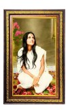 Anandamayi Digital Golden Balck Color Photo Frame | Hindu Religious Wall Decor | 16x22 Inches - Inspirational Wall Art For Office, Home Decor - Ideal Spiritual Gift (F16645)