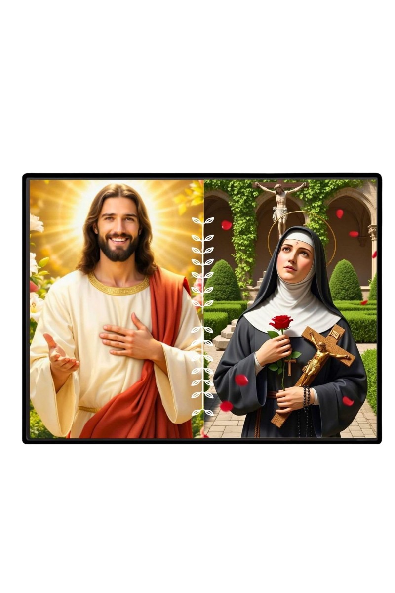 Jesus Christ - St. Therese Of Lisieux Laminated Photo - 11x13 Inches, Divine Blessings For Home & Office And Temple Decoration (F16248)