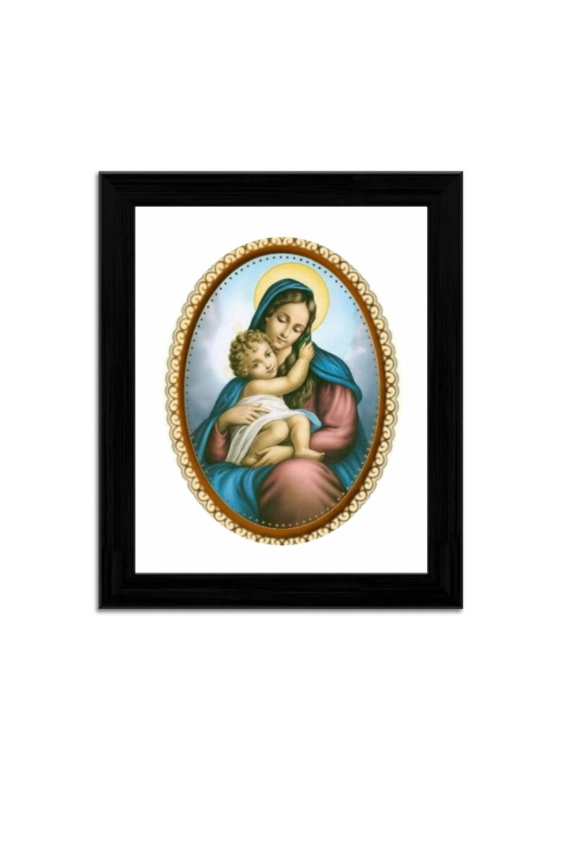 Mother Mary and Baby Jesus Colored Photograph |Divine Wall Art |Devotional wall art