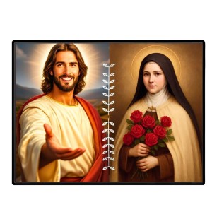 Jesus Christ - St. Therese Of Lisieux Laminated Photo - 9x11 Inches, Divine Blessings For Home & Office And Temple Decoration (F16247)