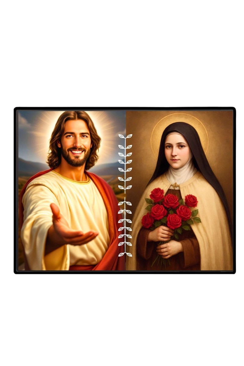 Jesus Christ - St. Therese Of Lisieux Laminated Photo - 5x7 Inches, Divine Blessings For Home & Office And Temple Decoration (F16247)