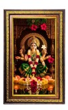 Ma Durga Digital Golden Balck Color Photo Frame | Hindu Religious Wall Decor | 10x16 Inches - Inspirational Wall Art For Office, Home Decor - Ideal Spiritual Gift (F16916)