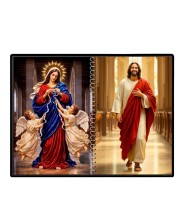 Jesus Christ - Virgin Mary Laminated Photo - 11x13 Inches, Divine Blessings For Home & Office And Temple Decoration (F16395)