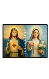 Jesus Christ - Our Lady Of Rosary Laminated Photo - 13x15 Inches, Divine Blessings For Home & Office And Temple Decoration (F16282)