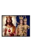 Jesus Lady Of Velankanni Laminated Photo - 11x13 Inches, Divine Blessings For Home & Office And Temple Decoration (F16197)