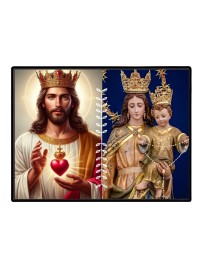 Jesus Lady Of Velankanni Laminated Photo - 7x9 Inches, Divine Blessings For Home & Office And Temple Decoration (F16197)