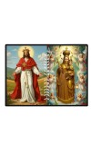 Jesus & Virgin Mary Laminated Photo - 5x7 Inches, Divine Blessings For Home & Office And Temple Decoration (F16196)