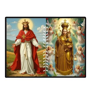 Jesus & Virgin Mary Laminated Photo - 5x7 Inches, Divine Blessings For Home & Office And Temple Decoration (F16196) Jesus & Virgin Mary Laminated Photo - 5x7 Inches, Divine Blessings For Home & Office And Temple Decoration (F16196)