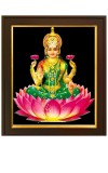 HI Tech Sales Goddess Lakshmi Devi Red photo frame for Pooja room wall Hindu Goddess 12 multicolour (30Cm×25Cm×2Cm) Gift Painting