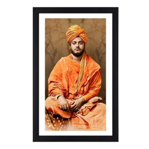 Swami Vivekananda Sitting Colored Photograph |Inspirational Wall Art | Ideal for Home or OfficeDecoration
