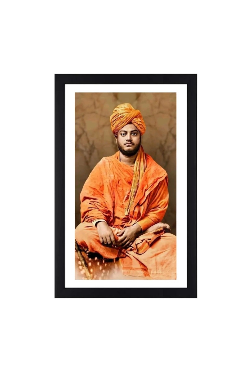 Swami Vivekananda Sitting Colored Photograph |Inspirational Wall Art | Ideal for Home or OfficeDecoration