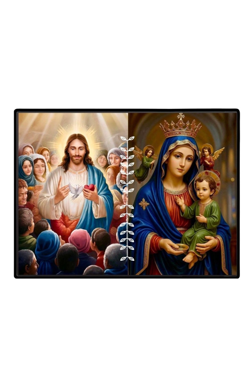 Jesus Lady Of Velankanni Laminated Photo - 5x7 Inches, Divine Blessings For Home & Office And Temple Decoration (F16210)