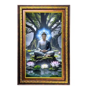Serene Buddha Digital Golden Balck Color Photo Frame | Hindu Religious Wall Decor | 14x20 Inches - Inspirational Wall Art For Office, Home Decor - Ideal Spiritual Gift (F16523) Serene Buddha Digital Golden Balck Color Photo Frame | Hindu Religious Wall Decor | 14x20 Inches - Inspirational Wall Art For Office, Home Decor - Ideal Spiritual Gift (F16523)