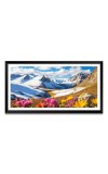 Nature Landscape Floating Frame Scenery Digital Print - (I5601) - 24x48 inch Modern Nature Wall Art for Living Room, Bedroom, Office, Hotels, Drawing Room