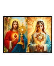 Jesus Christ - Our Lady Of Sorrows Laminated Photo - 11x13 Inches, Divine Blessings For Home & Office And Temple Decoration (F16296)